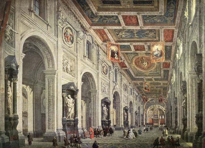 PANNINI, Giovanni Paolo Interior of the San Giovanni in Laterano in Rome china oil painting image